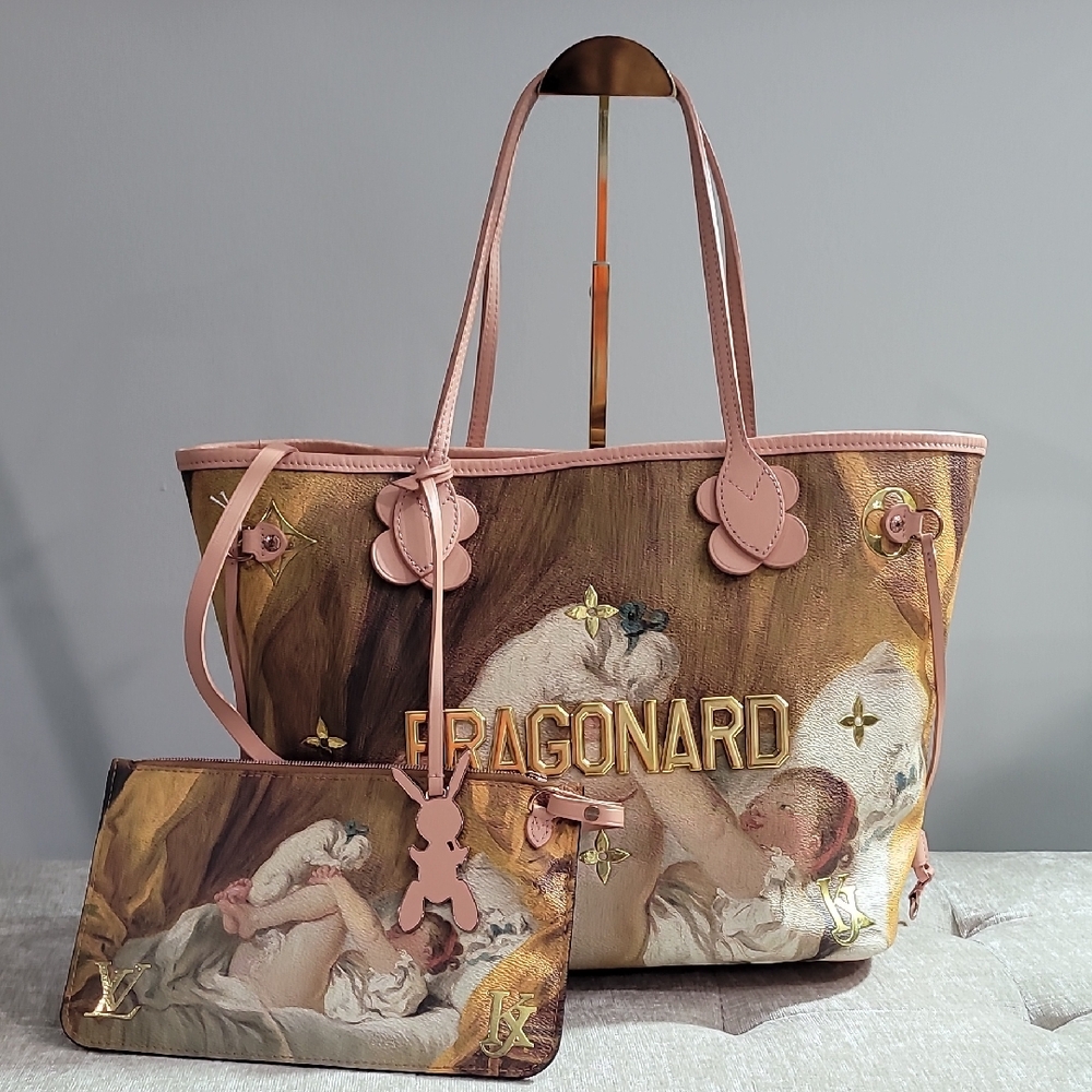 Louis Vuitton Fragonard Limited Edition Neverfull Artistic Tote Bag Set -